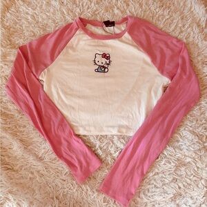 Hello Kitty Cropped Henley